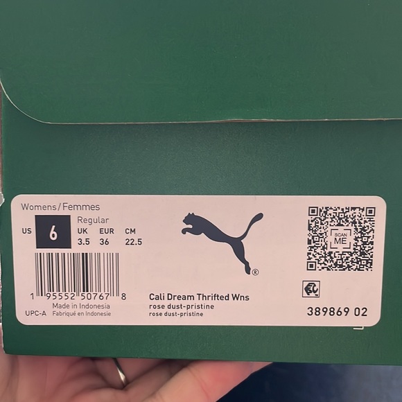 NWT pink puma sneakers “cali dream thrifted” size 6 - Picture 3 of 12